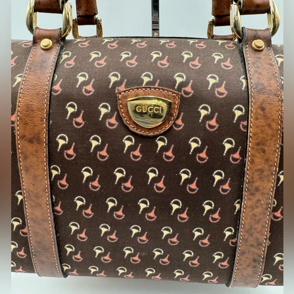 Gucci-Authentic-Vintage Horsebit Motif Boston Bag - GORGEOUS! With COA - Picture 4 of 16